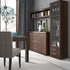 Imperial Tall Glazed 1 Door 2 Drawer Narrow Cabinet in Dark Mahogany Melamine